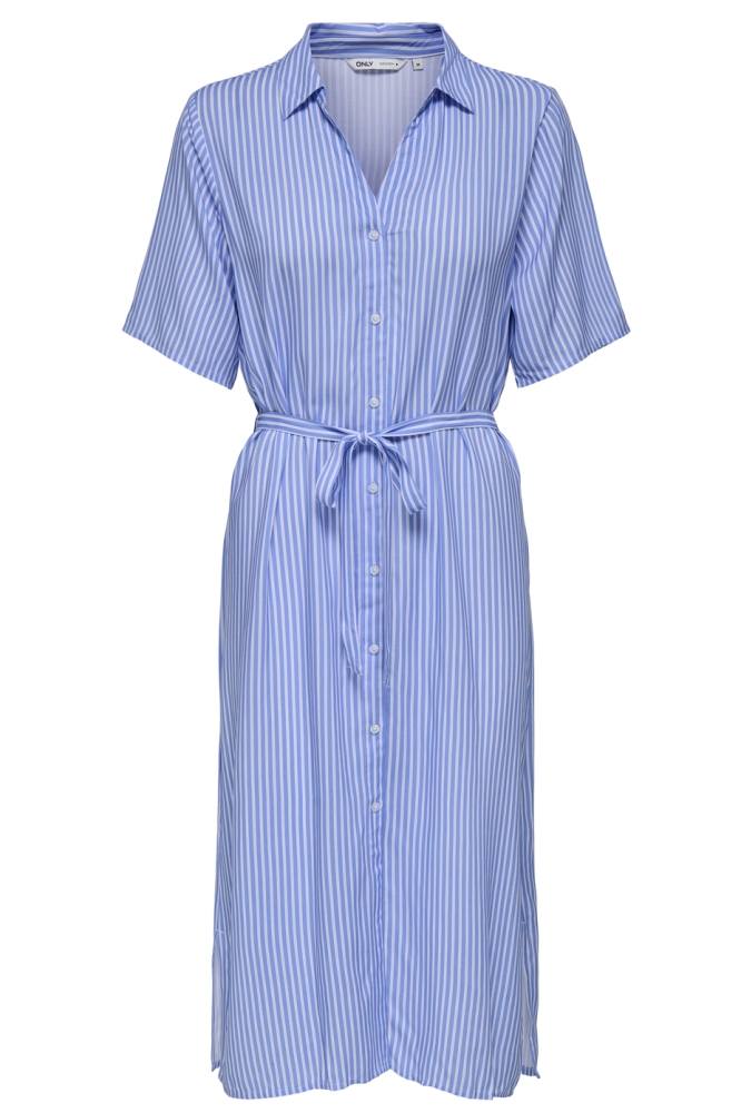 ONLYASMIN S/S SHIRT DRESS WVN 15357241 Provence/YASSI WHITE